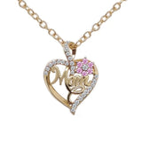 Luxurious Diamond Heart Pendant Necklace For Mom Jewelry