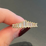 Simple White Zircon Ring Gold Wedding Jewelry for Women