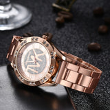 Gold Diamond Watch For Women Quartz Wrist  Jewelry