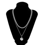 Punk Ball Pendant Choker Necklace For Women Gold Party Jewelry