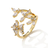 Luxury Zircon Rings for 14k Gold Women Anniversary Party Jewelry