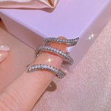 Luxury Wing Ring Sterling Silver for Women Gift Lady Anniverssary Jewelry