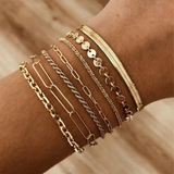 Gold Twist Cuban Chain Bracelet for Women Jewelry Gifts