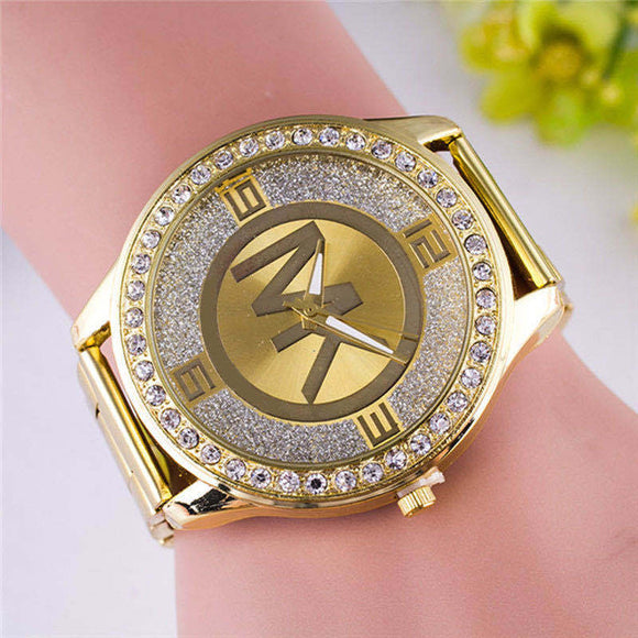 Gold Diamond Watch For Women Quartz Wrist  Jewelry