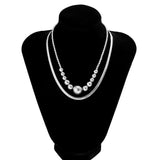 Punk Ball Pendant Choker Necklace For Women Gold Party Jewelry