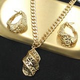 Jewellery Set Gold Jewelry for Women Wedding Bride Necklace Earrings