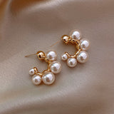 Vintage Red Angel Pearl Earrings For Women Wedding Party Jewelry