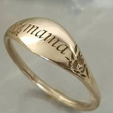 Carve flowers Ring Women Gold Engagement Party Jewelry