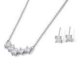 Charm Water Drop Zircon Jewelry Set For Women Bride Jewelry Gift