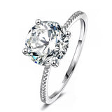 1.5ct Diamond Ring 18K White Gold Wedding Bride Women Jewelry