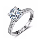 1.5ct Diamond Ring 18K White Gold Wedding Bride Women Jewelry