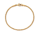 Gold Twist Cuban Chain Bracelet for Women Jewelry Gifts