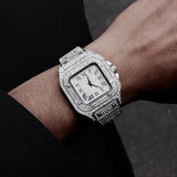 Luxury White Gold Billing Watch Bracelet Women Anniversary Jewelry