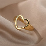 Hollow Heart Ring For Women Party Accessories Jewelry