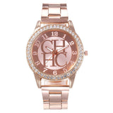 Gold Diamond Watch For Women Quartz Wrist  Jewelry