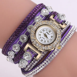 Leather Diamond Watch Women Bracelet for Women Casual Jewelry