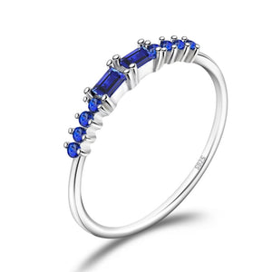 Genuine Blue Gemstone 925 Sterling Silver For Women Jewelry