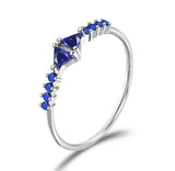 Genuine Blue Gemstone 925 Sterling Silver For Women Jewelry