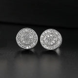 Vintage Gold Punk Iced Zircon Stud Earrings for Women Wedding  Jewelry