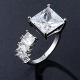 Luxury Zircon Rings for 14k Gold Women Anniversary Party Jewelry