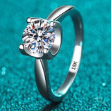 18K White Gold Ring Diamond Wedding Band For Women Jewelry