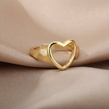 Hollow Heart Ring For Women Party Accessories Jewelry