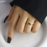 Classic Emerald Green Gemstone Ring Women Wedding Anniversary Jewelry