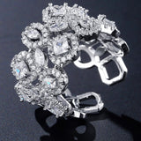 Luxury White Gold Engagement Ring for Women Party Jewelry