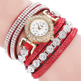 Leather Diamond Watch Women Bracelet for Women Casual Jewelry