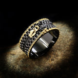 Black Zipper Ring 925 Silver For Women Bridal Party Jewelry