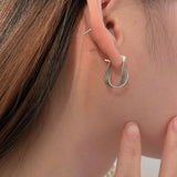 Oval Red Ruby Gemstones Earrings for Women Silver Jewelry