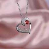 Luxurious Diamond Heart Pendant Necklace For Mom Jewelry