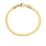 Gold Twist Cuban Chain Bracelet for Women Jewelry Gifts