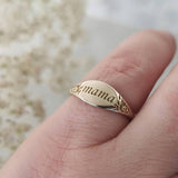 Carve flowers Ring Women Gold Engagement Party Jewelry