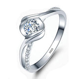 1.5ct Diamond 18K White Gold Ring Wedding Bride Women Jewelry