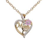 Luxurious Diamond Heart Pendant Necklace For Mom Jewelry