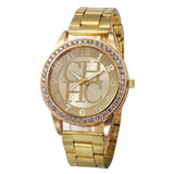 Gold Diamond Watch For Women Quartz Wrist  Jewelry