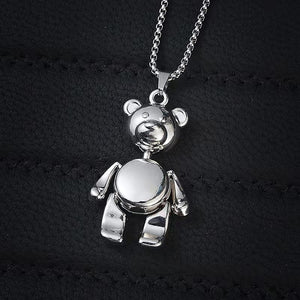 Cute Teddy Bear Necklace Women Chain Anniverssary Jewelry