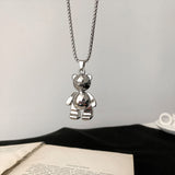 Cute Teddy Bear Necklace Women Chain Anniverssary Jewelry