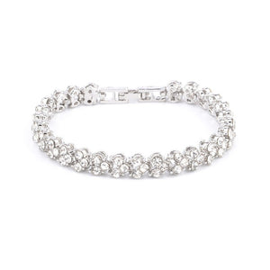 White Zircon Gold Chain Bracelet Silver Women Wedding Jewelry gifts