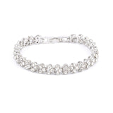 White Zircon Gold Chain Bracelet Silver Women Wedding Jewelry gifts