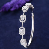 Stackable Bangle Silver Bracelet Cuff For Women Wedding Jewelry