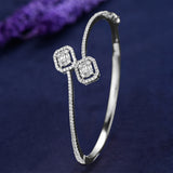 Stackable Bangle Silver Bracelet Cuff For Women Wedding Jewelry