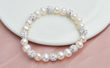 Natural Freshwater White Pearl Bracelet Bangles Women's Luxurious Party Jewelry