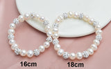 Natural Freshwater White Pearl Bracelet Bangles Women's Luxurious Party Jewelry