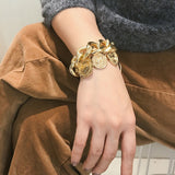 10kt Punk Chain Gold Bracelet For Women Anniversary Jewelry