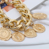 10kt Punk Chain Gold Bracelet For Women Anniversary Jewelry