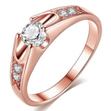 Luxuyr Zircon Gemstone Engagement Ring Women Wedding Jewelry