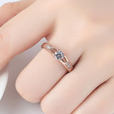 Luxuyr Zircon Gemstone Engagement Ring Women Wedding Jewelry