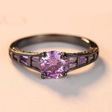 Luxuyr Zircon Gemstone Engagement Ring Women Wedding Jewelry